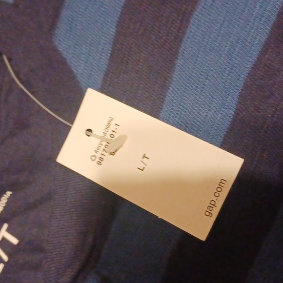 Gap Mens 1969 Blue Stripped Long Sleeve T- Shirt Size L - Picture 14 of 14